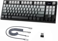 Tastatură mecanică ATTACK SHARK K86 2.4G BT5.0 USB-C, 75% TKL 87 taste, ecran TFT 1.2, RGB, hot-swap TTC, QWERTY, negru 1