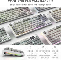 Tastatură mecanică ATTACK SHARK K86 2.4G BT5.0 USB C RGB 75% TKL 87 taste, afișaj TFT 1.2, hot swap TTC, gri 6