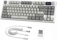 Tastatură mecanică ATTACK SHARK K86 2.4G BT5.0 USB C RGB 75% TKL 87 taste, afișaj TFT 1.2, hot swap TTC, gri 1