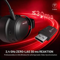 Bezdrôtové herné slúchadlá Attack Shark L30PRO – 7.1 Surround, 50mm bio-menič, 2.4G/BT 5.3/káblové pripojenie, odnímateľný mikrofón, 84h výdrž batérie, PC/PS/Switch, čierne 9