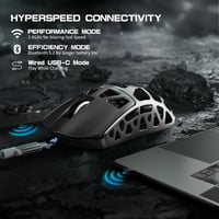 ATTACK SHARK R3PRO 46g Szuperkönyű Magnézium Gamer Egér, 8000Hz Vezeték Nélküli, 26000 DPI, PAW3395 Szenzor, 3 Csatlakozási Mód, Spirálkábel 6