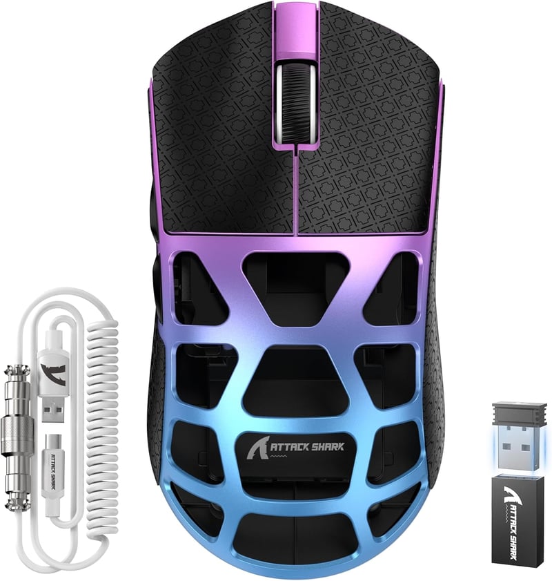 ATTACK SHARK R3PRO 46g Ultrakönnyű Gaming Egér 8000Hz Vezeték Nélküli, 26000 DPI