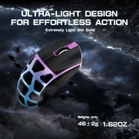 ATTACK SHARK R3PRO 46g Ultrakönnyű Gaming Egér 8000Hz Vezeték Nélküli, 26000 DPI 3