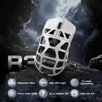 ATTACK SHARK R3PRO Szuperkönnyű Gamer Egér, 46g Magnézium Ötvözet, 8000Hz Vezeték Nélküli, 26000 DPI, Fehér, PC/Mac 2