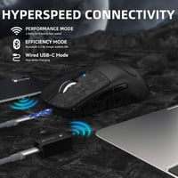 ATTACK SHARK R6 LIGHTSPEED Vezeték Nélküli Gamer Egér, 39G Ultrakönnyű, 8K Hz HyperSpeed, PAW3950 Szenzor, 42K DPI, E-Sport Játékokhoz, Prog 6
