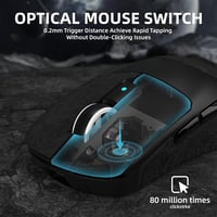 ATTACK SHARK R6 LIGHTSPEED Vezeték Nélküli Gamer Egér, 39G Ultrakönnyű, 8K Hz HyperSpeed, PAW3950 Szenzor, 42K DPI, E-Sport Játékokhoz, Prog 5