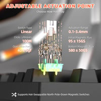 Herná klávesnica ATTACK SHARK R82 HE 8000Hz s funkciou Rapid Trigger, presnosť RT 0,005 mm, magnetické spínače, RGB, 75 %, Snap Tap, PC/Mac, čierna 5