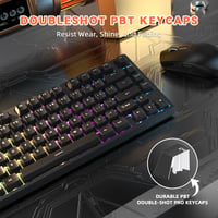 Herná klávesnica ATTACK SHARK R82 HE 8000Hz s funkciou Rapid Trigger, presnosť RT 0,005 mm, magnetické spínače, RGB, 75 %, Snap Tap, PC/Mac, čierna 9