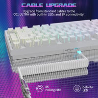 ATTACK SHARK R82 Vezetékes 75% Gaming Billentyűzet Mágneses Kapcsolóval, 8K Hz, RGB Háttérvilágítás 5
