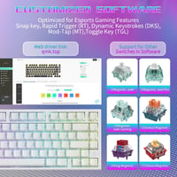 ATTACK SHARK R82 Vezetékes 75% Gaming Billentyűzet Mágneses Kapcsolóval, 8K Hz, RGB Háttérvilágítás 8