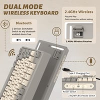ATTACK SHARK X FREEWOLF M87 80% Vezeték Nélküli Membrán Gamer Billentyűzet, TKL RGB Mechanikus Érzetű, BT/2.4GHz, 4000mAh, Mac/Win Kompatibi 2