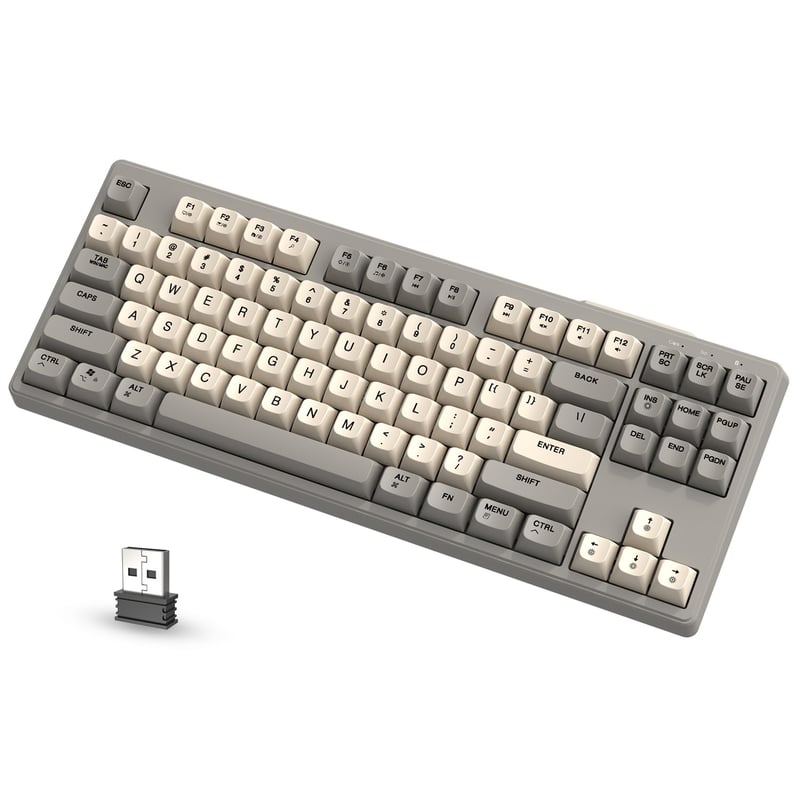 ATTACK SHARK X FREEWOLF M87 80% Bežična Membranska Gaming Tipkovnica, TKL RGB Mehanički Osjećaj, BT/2.4GHz, 4000mAh, Kompatibilna s Mac/Win