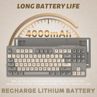 ATTACK SHARK X FREEWOLF M87 80% Vezeték Nélküli Membrán Gamer Billentyűzet, TKL RGB Mechanikus Érzetű, BT/2.4GHz, 4000mAh, Mac/Win Kompatibi 6