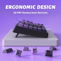 ATTACK SHARK X FREEWOLF M87 80% Wireless Gamer Billentyűzet RGB, TKL Mechanikus Érzet, 4000mAh Akkumulátor, Szilent, Szőlő Lila - Grape Purple 4