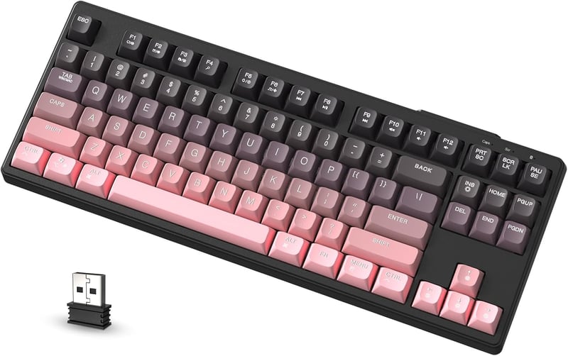 ATTACK SHARK X FREEWOLF M87 80% Wireless Gamer Billentyűzet RGB, TKL, Membrános, 4000mAh, Fekete