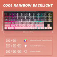 ATTACK SHARK X FREEWOLF M87 80% Wireless Gamer Billentyűzet RGB, TKL, Membrános, 4000mAh, Fekete 5