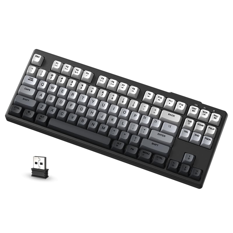 Bezdrôtová herná klávesnica ATTACK SHARK X FREEWOLF M87, 80% TKL, RGB, mechanický pocit, SA PBT, čierna