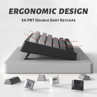 ATTACK SHARK X FREEWOLF M87 Wireless Gaming Billentyűzet 80% TKL RGB Mechanikus Érzet SA PBT Fekete 4