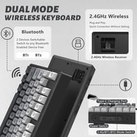 ATTACK SHARK X FREEWOLF M87 Wireless Gaming Billentyűzet 80% TKL RGB Mechanikus Érzet SA PBT Fekete 2