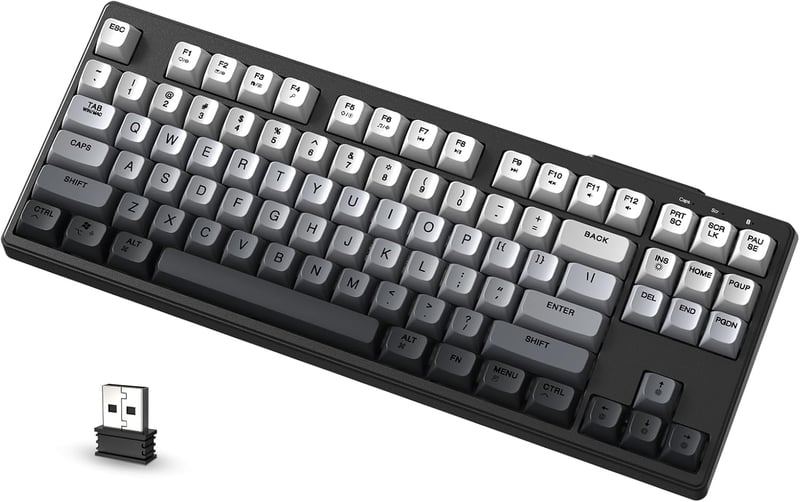 ATTACK SHARK X FREEWOLF M87 Wireless Gaming Billentyűzet 80% TKL RGB Mechanikus Érzet SA PBT Fekete