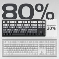 ATTACK SHARK X FREEWOLF M87 Wireless Gaming Billentyűzet 80% TKL RGB Mechanikus Érzet SA PBT Fekete 7
