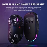 ATTACK SHARK X Magic-Refiner G6 Wireless Gaming Egér 72g Könnyű 24000 DPI RGB LED PC/Mac - black 8