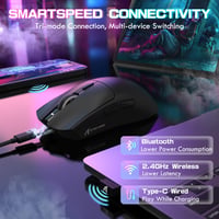 ATTACK SHARK X1 Gaming Egér Mágneses Töltővel, 40000 DPI, Vezeték Nélküli PC/PS/Mac - black 6