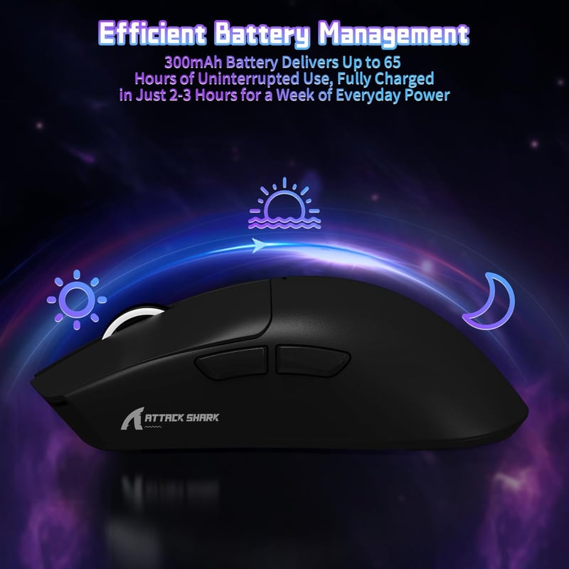 ATTACK SHARK X11SE 63g Wireless Gaming Egér PAW3311 Szenzor 22000 DPI