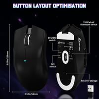 ATTACK SHARK X11SE 63g Wireless Gaming Egér PAW3311 Szenzor 22000 DPI 9
