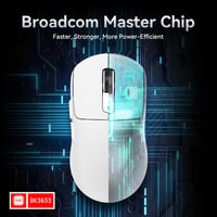 Ultraľahká herná myš ATTACK SHARK X3 49g, senzor PixArt PAW3395, bezdrôtové BT/2.4G a káblové pripojenie, 26000 DPI, 200 hodín výdrž batérie, biela 7