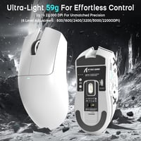 ATTACK SHARK x MAMBASNAKE X60HE mágneses billentyűzet + X11 gaming egér szett, BT/2.4G/USB-C - fehér 8