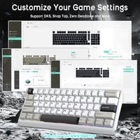 ATTACK SHARK x MAMBASNAKE X60HE mágneses billentyűzet + X11 gaming egér szett, BT/2.4G/USB-C - fehér 7