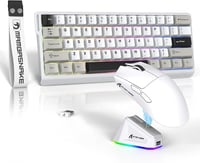 ATTACK SHARK x MAMBASNAKE X60HE mágneses billentyűzet + X11 gaming egér szett, BT/2.4G/USB-C - fehér 1