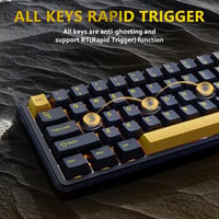 ATTACK SHARK X65 HE Mágneses Kapcsolós Gamer Billentyűzet, 65% Kompakt, 8000 Hz Mintavételezés, 0.01 mm RT Precizitás, PBT Billentyűk, RGB H 7