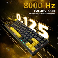 ATTACK SHARK X65 HE Mágneses Kapcsolós Gamer Billentyűzet, 65% Kompakt, 8000 Hz Mintavételezés, 0.01 mm RT Precizitás, PBT Billentyűk, RGB H 3