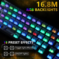 ATTACK SHARK X65 HE Mágneses Kapcsolós Gamer Billentyűzet, 65% Kompakt, 8000 Hz Mintavételezés, 0.01 mm RT Precizitás, PBT Billentyűk, RGB H 8