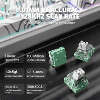 ATTACK SHARK X65PRO HE Wireless Gaming Billentyűzet, Rapid Trigger, 8000Hz, RGB - fehér 4