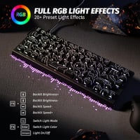 ATTACK SHARK X68 HE 8000Hz Gyors Mechanikus Gamer Billentyűzet, 0.01mm Pontosság, RGB Háttérvilágítás, Mágneses Kapcsolók, 60% Kompakt, PC/M 7