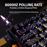 ATTACK SHARK X68 HE 8000Hz Gyors Mechanikus Gamer Billentyűzet, 0.01mm Pontosság, RGB Háttérvilágítás, Mágneses Kapcsolók, 60% Kompakt, PC/M 3