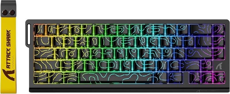 ATTACK SHARK X68 HE 8000Hz Gyors Mechanikus Gamer Billentyűzet, 0.01mm Pontosság, RGB Háttérvilágítás, Mágneses Kapcsolók, 60% Kompakt, PC/M