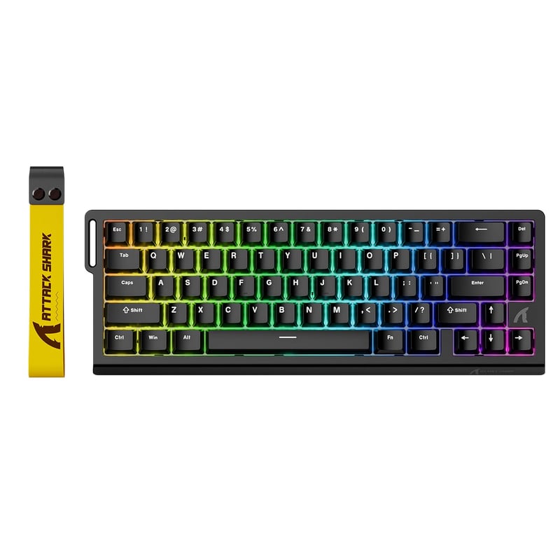 ATTACK SHARK X68 HE Žičana RGB Tipkovnica za Igre, 8000Hz Brzo Prebacivanje, 0.01mm Preciznost, Magnetski Prekidači, Podesiva Aktivacija, PC/