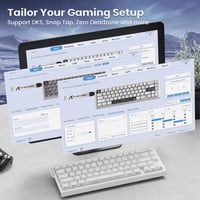 ATTACK SHARK X68PRO HE Vezeték Nélküli Gamer Billentyűzet, 0.01mm Gyors Ravasz, Mágneses Kapcsoló, 8000Hz, RGB, Win/Mac - Fehér 7