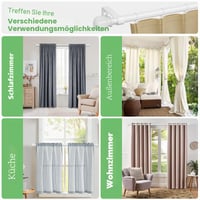 ATUHOLA matná biela garniža s konzolami, priemer 16 mm, 80-152 cm, nástenná, nastaviteľná na závesy 7