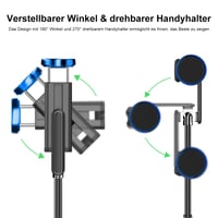 ATUMTEK 3 v 1 Bluetooth selfie tyč so statívom, výsuvná hliníková, s bezdrôtovým diaľkovým ovládaním, pre telefóny iPhone a Samsung, modrá 3
