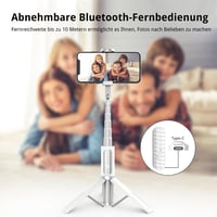 ATUMTEK 3 az 1-ben Bluetooth selfie bot állvánnyal - fehér 4
