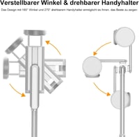 ATUMTEK 3 az 1-ben Bluetooth selfie bot állvánnyal - fehér 3