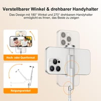 ATUMTEK 3 az 1-ben Bluetooth selfie bot állvánnyal - fehér 7