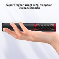 ATUMTEK 3 v 1 hliníkový selfie statív s Bluetooth diaľkovým ovládaním pre telefóny iPhone a Samsung, červený 4