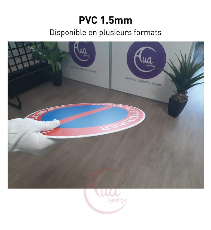 AUA SIGNALETIQUE Parkolási Tilalom Tábla 200mm PVC Fenntartott Hely Jelzés