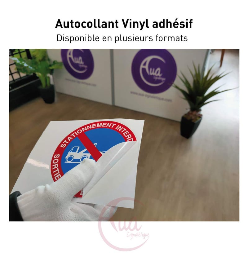AUA SIGNALETIQUE Parkolási Tilalom Tábla 200mm PVC Fenntartott Hely Jelzés